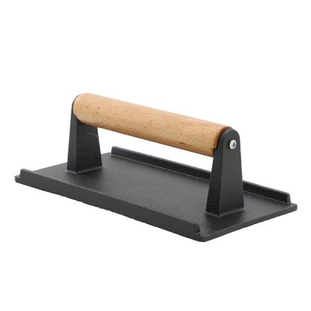 MegaChef 8 x 4 Inch Rectangle Heavy Duty Cast Iron Grill Press